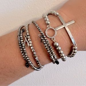 Silver bracelet set